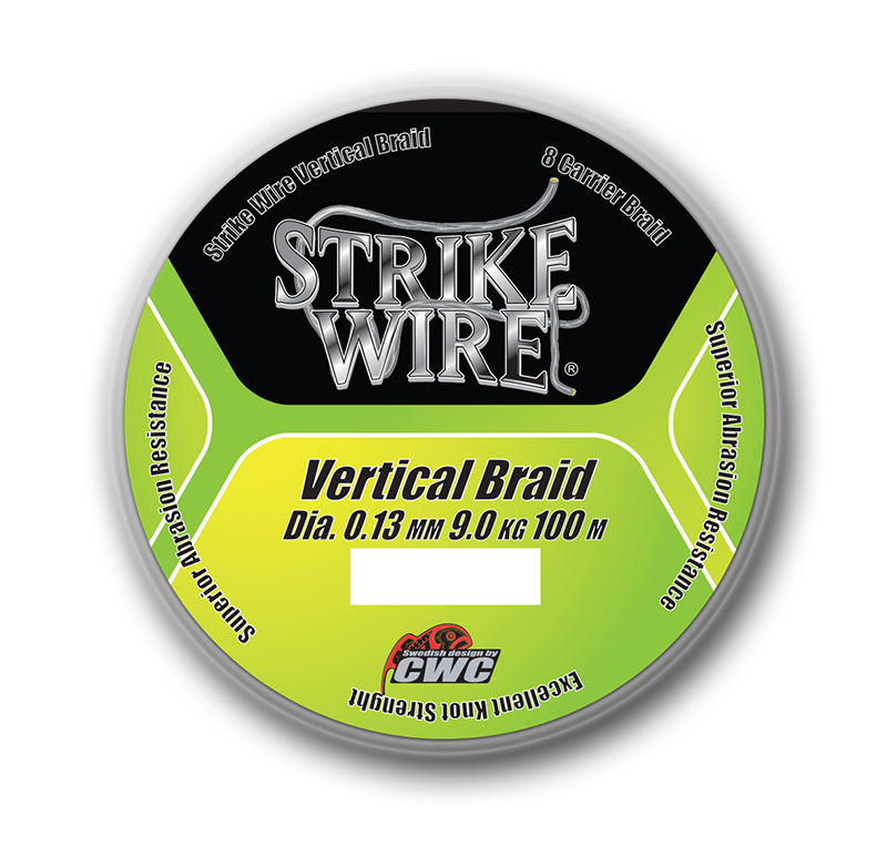 Strike Wire W8 serien kompletteras med 0.13 och 0.15 mm för vertikal- och lättare fiske.